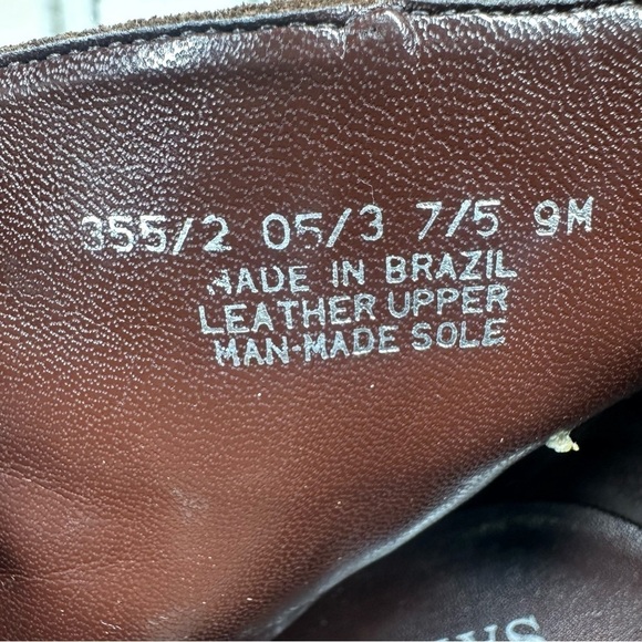 Franco Sarto Wedge Brown Suede Ankle Boots Side Zip Booties #335 - Picture 8 of 9